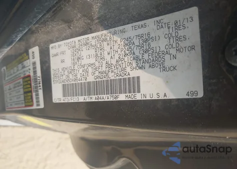 2013 Toyota Tacoma from USA, damaged, VIN 5TFUU4EN5DX064470